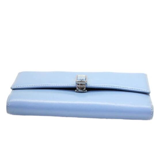 Vintage Blue Coach Wallet Trifold Buckle Made in Spain Rare - Picture 9 of 10